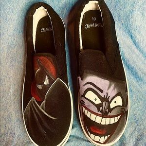 Custom Painted Faded Glory Batman Shoes